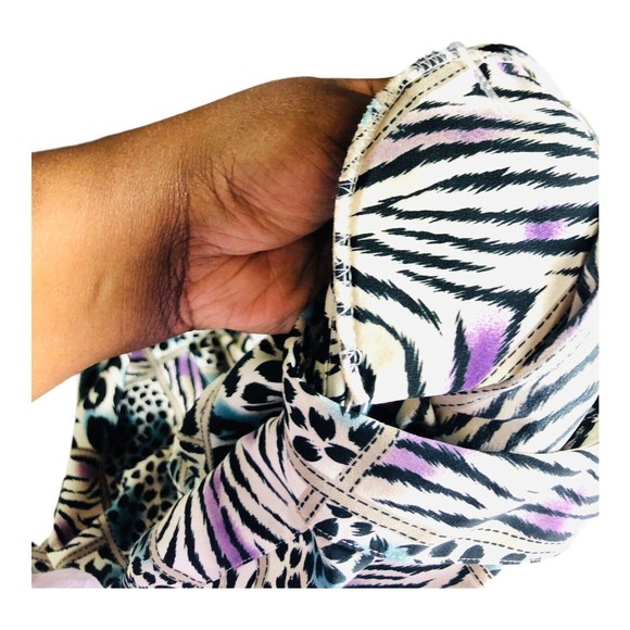 2686 VTG Alfred Dunner Animal Print Collard Button Up Blouse Sz 14 - Picture 10 of 10